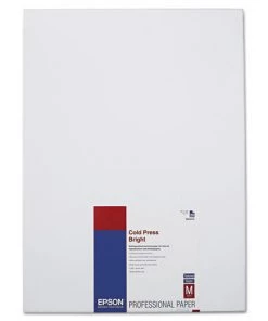 Epson S042310 21 Mil 13 In. X 19 In. Textured Matte Cold Press Bright Fine Art Paper - White (25/Pack)