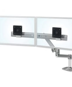 Ergotron 45-489-026 LX Dual Direct Monitor Arm With 2-Piece Clamp - Polished Aluminum