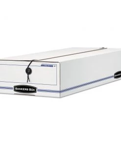 Bankers Box 00006 Liberty 9 In. X 24 In. X 6.38 In. Check And Form Boxes - White/Blue (12/Carton)