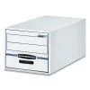 Bankers Box 00722 STOR/DRAWER Basic Space-Savings 16.75 In. X 19.5 In. X 11.5 In. Legal File Storage Drawers - White/Blue (6/Carton)