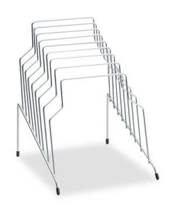 Fellowes Mfg Co. 72604 10.13 In. X 12.13 In. X 11.81 In. 8 Sections Wire Step File - Letter/Legal, Silver