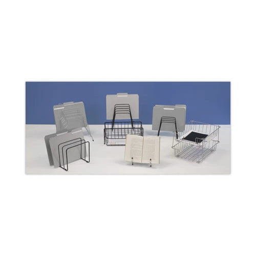 Fellowes Mfg Co. 72604 10.13 In. X 12.13 In. X 11.81 In. 8 Sections Wire Step File - Letter/Legal, Silver - Image 4