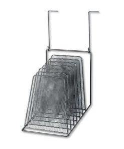 Fellowes Mfg Co. 75904 7-1/2 In. X 10.63 In. X 17 In. Over-the-Panel/Wall Mount Mesh Partition Additions 6 Step File Organizer - Black