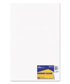 Royal Brites 24324 14 In. X 22 In. Premium Coated Poster Board - White (8/Pack)