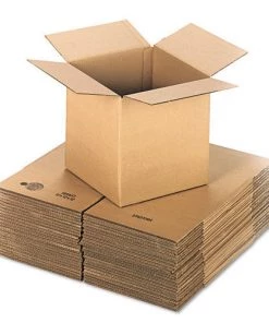 General Supply UFS121212 12 In. Regular Slotted Container (RSC), Cubed Fixed-Depth Shipping Boxes - Brown Kraft (25/Bundle)