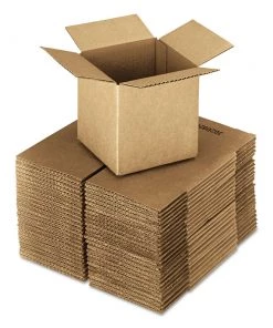 General Supply UFS202020 20 In. Regular Slotted Container (RSC), Cubed Fixed-Depth Shipping Boxes - Brown Kraft (10/Bundle)