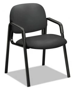 HON H4003.CU19.T Solutions 4000 Series 250 Lbs. Capacity 23.5 In. X 24.5 In. X 32 In. Fixed Arm Guest Chair - Iron Ore/Black