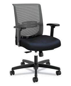 HON HONCMY1ACU98 Convergence 275 Lbs. Capacity Synchro-Tilt Mid-Back Task Chair - Navy/Black