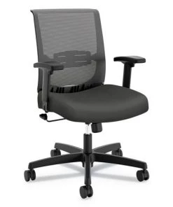 HON HONCMZ1ACU19 Convergence 16.5 In. To 21 In. Seat Height, Supports Up To 275 Lbs., Swivel-Tilt, Mid-Back Task Chair - Black Back/Base