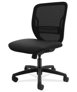 HON HONGVNMZ1ACCF10 Gateway 250 Lbs. Capacity Mid-Back Armless Task Chair - Black