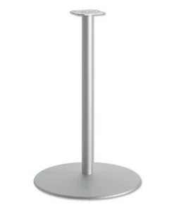 HON HONHBTTD42 Between Round Disc Base For 42 In. Table Tops - Textured Silver