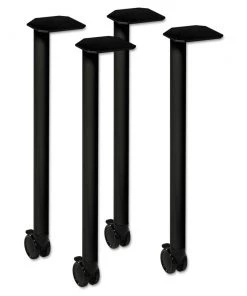 HON HMBPOST.C.P Huddle 1.75 In. X 1.75 In. X 28.31 In. Post Style Table Legs With Casters - Black (4-Piece/Carton)