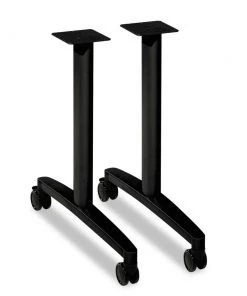 HON HMBTLEG24.C.P Huddle 2.13 In. X 23.5 In. 28.31 In. T-Style Table Base - Black (2-Piece/Carton)