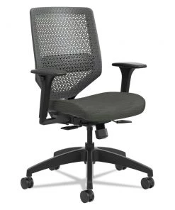 HON SVR1ACLC10TK Solve Series ReActiv 18 In. - 23 In. Seat Height, Back Task Chair - Charcoal/Black