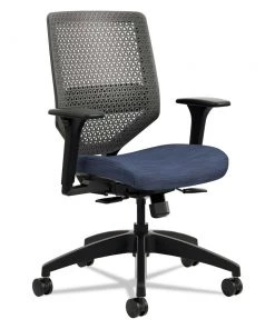 HON SVR1ACLC90TK 18 In. To 23 In. Seat Height Solve Series ReActiv Back Task Chair Supports Up To 300 Lbs. - Midnight/Charcoal/Black