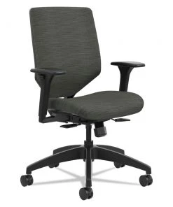 HON SVU1ACLC10TK Solve Series 17 In. To 22 In. Seat Height, Supports Up To 300 Lbs., Upholstered Back Task Chair - Ink Seat/Back, Black Base