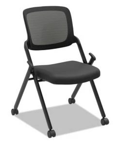 HON HVL304.VA10.T Mesh Back Nesting Chairs - Black (2/Carton)