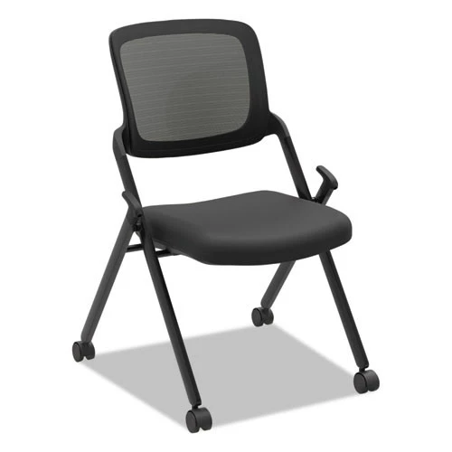 HON HVL304.VA10.T Mesh Back Nesting Chairs - Black (2/Carton)