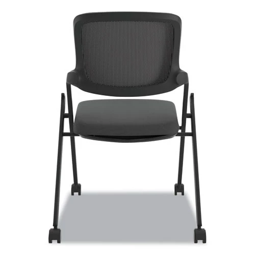 HON HVL304.VA10.T Mesh Back Nesting Chairs - Black (2/Carton) - Image 5