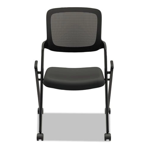 HON HVL304.VA10.T Mesh Back Nesting Chairs - Black (2/Carton) - Image 6
