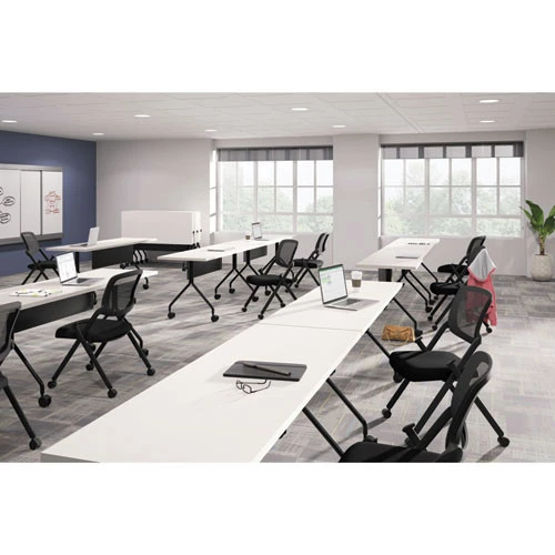 HON HVL304.VA10.T Mesh Back Nesting Chairs - Black (2/Carton) - Image 8