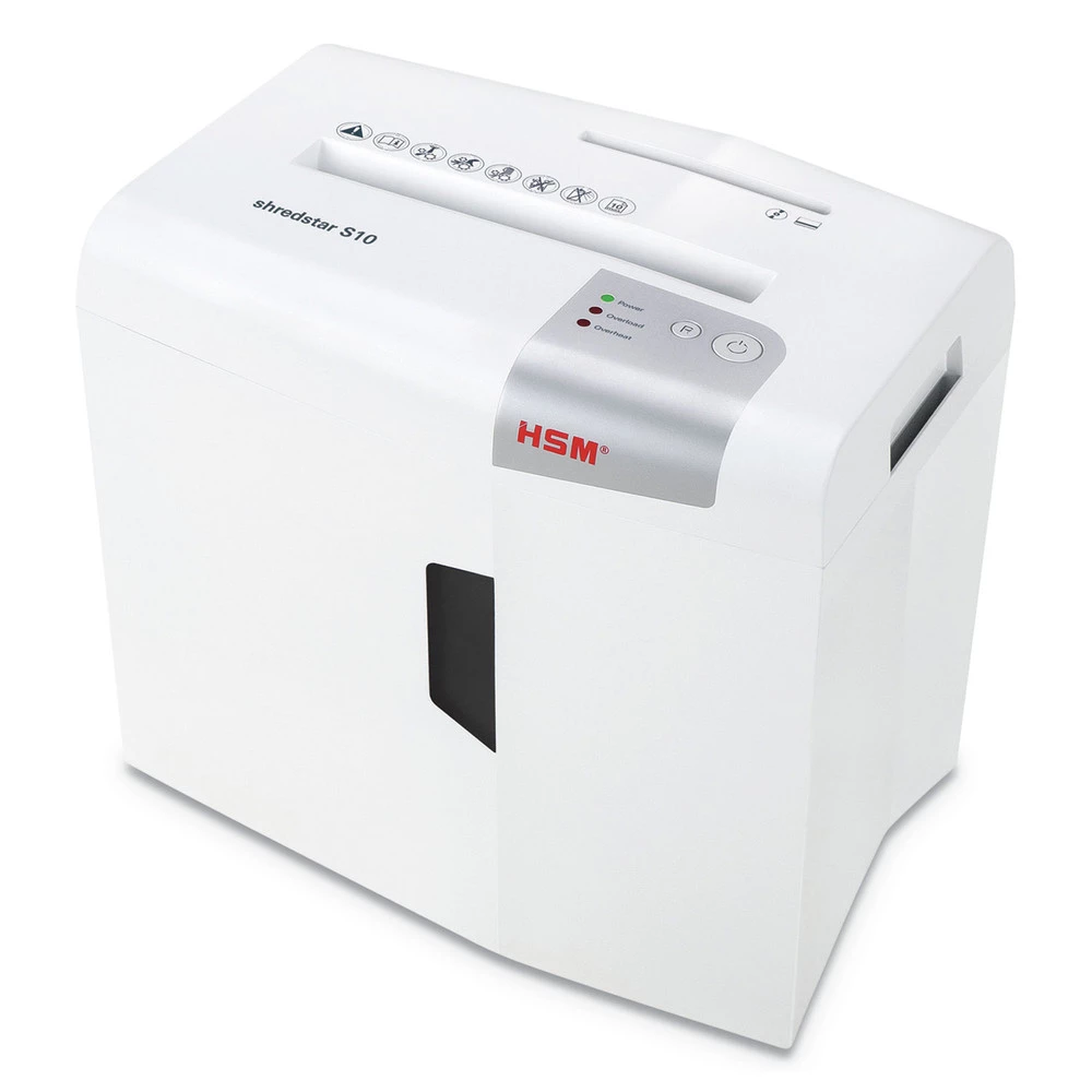 HSM Of America HSM1042W Shredstar S10 Strip-Cut Shredder, 10 Manual Sheet Capacity