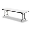 Iceberg 55237 OfficeWorks 96 In. X 30 In. X 29 In. Rectangular Commercial Wood Laminate Folding Table - Gray/Charcoal