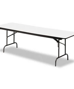 Iceberg 55237 OfficeWorks 96 In. X 30 In. X 29 In. Rectangular Commercial Wood Laminate Folding Table - Gray/Charcoal