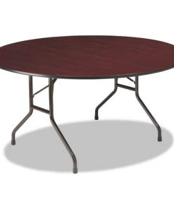 Iceberg 55264 Officeworks 60 In. X 29 In. Commercial Wood Laminate Folding Table - Mahogany