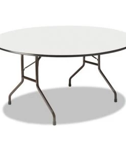 Iceberg 55267 Officeworks 60 In. X 29 In. Commercial Wood Laminate Folding Table - Gray/Charcoal