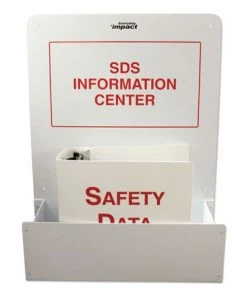 Impact IMP 799190 17.95 In. X 5.15 In. X 24 In. SDS Information Center With Binder - White/Red