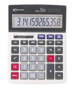Innovera IVR15975 Dual Power 12 Digit LCD Display Cordless Large Display Calculator