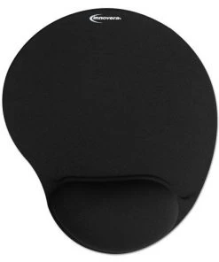 Innovera IVR50448 10.37 In. X 8.87 In. X 1 In. Non-Skid Mousepad With Gel Wrist Pad - Black