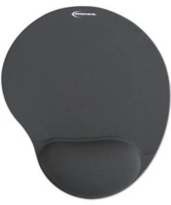 Innovera IVR50449 10-3/8 In. X 8-7/8 In. Nonskid Base Mouse Pad With Gel Wrist Pad - Gray