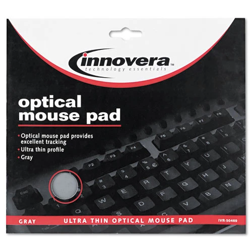 Innovera IVR50469 8-3/4 In. X 7 In. Nonskid Rubber Base, Ultra Slim Mouse Pad - Gray - Image 2