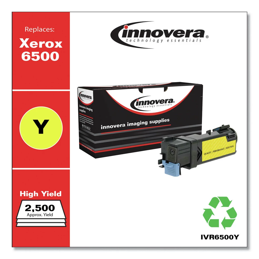 Innovera IVR6500Y 2500 Page-Yield, Replacement For Xerox 6500 (106R01596), Remanufactured High-Yield Toner - Yellow - Image 3