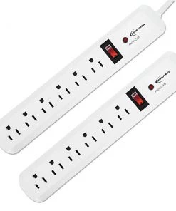 Innovera IVR71653 2/PK 4 Ft. Cord 540 Joules 6 Outlets Surge Protector - White