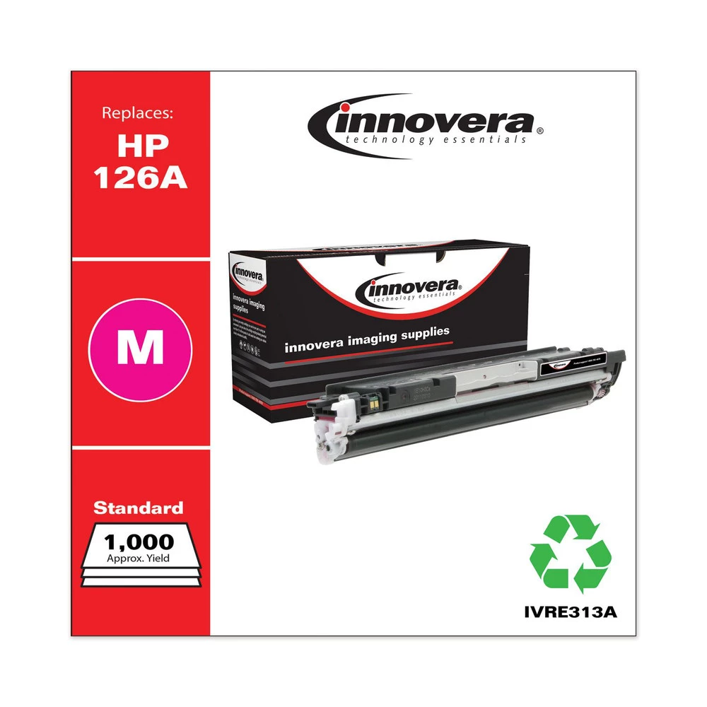 Innovera IVRE313A 1000 Page-Yield Remanufactured Replacement For HP 126A Toner - Magenta - Image 2