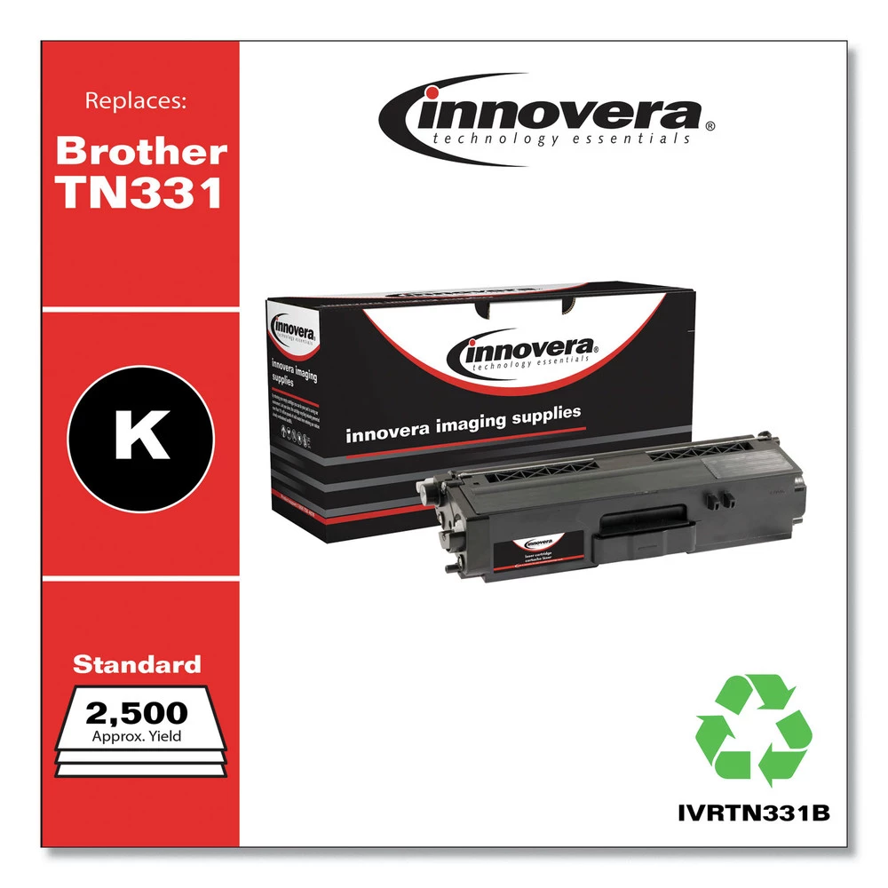 Innovera IVRTN331B 2500 Page-Yield, Replacement For Brother TN331BK, Remanufactured Toner - Black - Image 3