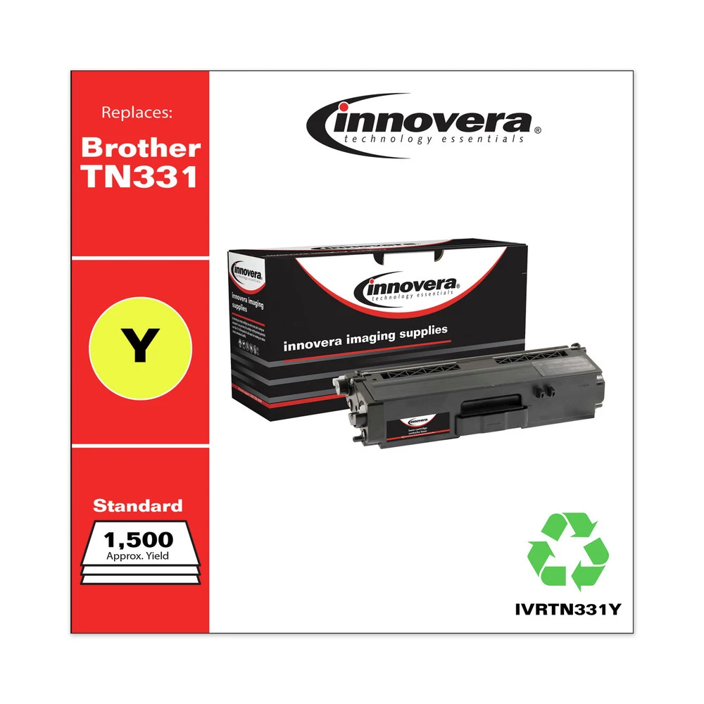 Innovera IVRTN331Y 1500 Page-Yield, Replacement For Brother TN331Y, Remanufactured Toner - Yellow - Image 3