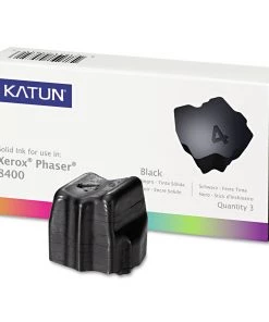 Katun 38707 3400 Page Yield Compatible Solid Ink Stick For 108R00604 - Black (3-Piece/Box)