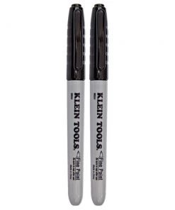 Klein Tools 98554 Fine Point Permanent Markers - Black (2/Pack)