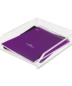 Kantek AD10 Clear Acrylic Letter Tray, 1 Section, Letter Size Files, 10.5-in X 13.75-in X 2.5-in, Clear