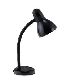 Ledu L9090 Advanced Style Incandescent Gooseneck Desk Lamp, 6-inW X 6-inD X 18-inH, Black