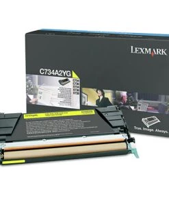 Lexmark C734A2YG CX734/C746/CX738 6000 Page Yield Toner Cartridge - Yellow