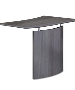 Mayline MNBDGLLGS Medina 48 In. X 24 In. X 29.5 In. Left-Hand Laminate Bridge - Gray Steel