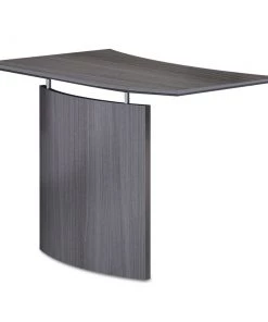 Mayline MNBDGRLGS Medina Series 48 In. X 24 In. X 29.5 In. Right-Hand Laminate Bridge - Gray Steel