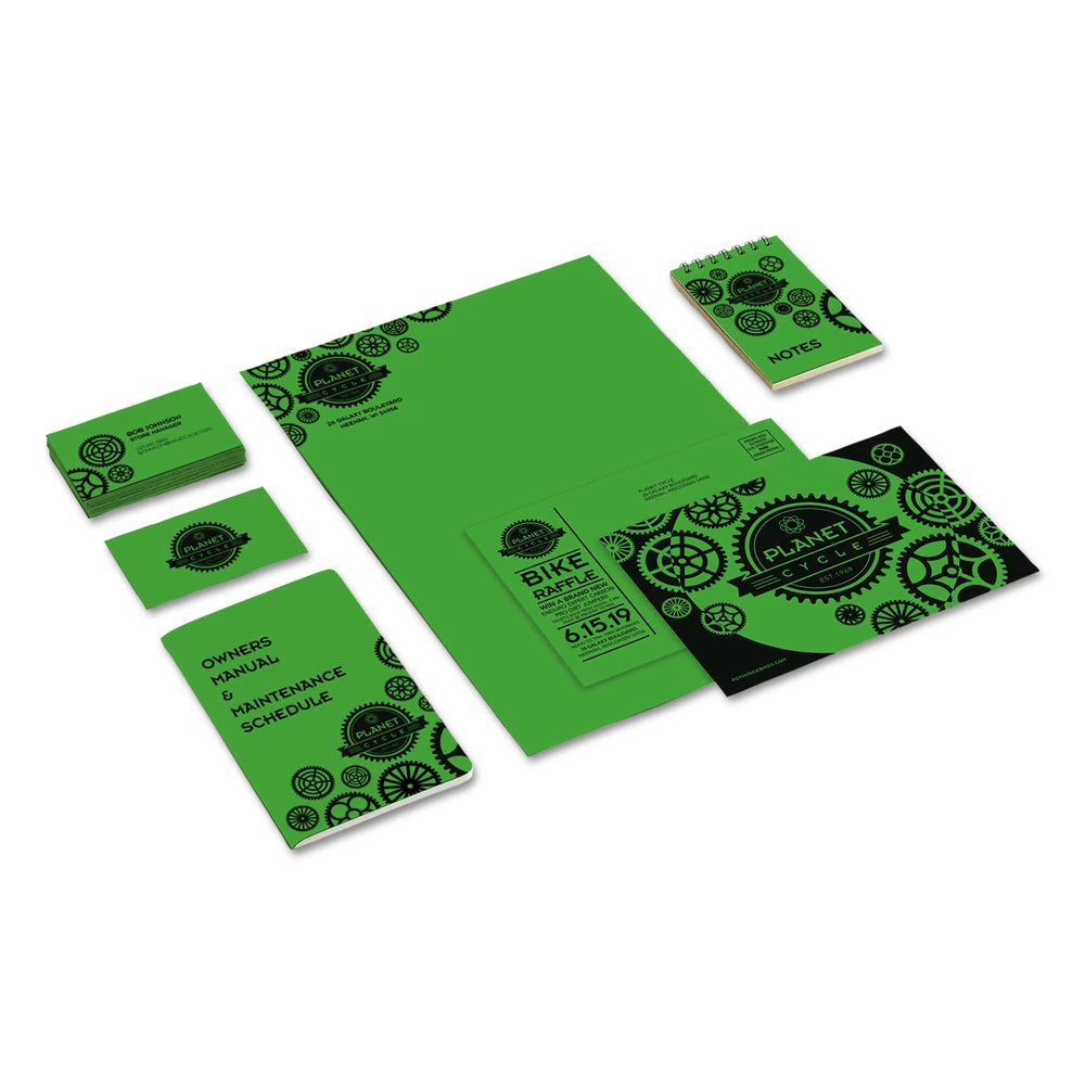 Astrobrights 22741 65 Lbs. 8.5 In. X 11 In. Color Cardstock - Gamma Green (250/Pack) - Image 4