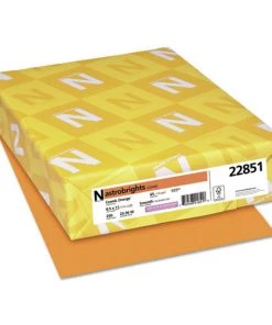 Astrobrights 22851 65 Lbs. 8.5 In. X 11 In. Colored Cardstock - Cosmic Orange (250/Pack)