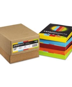 Astrobrights 22998 24 Lbs. 8.5 In. X 11 In. Five-Color Paper - Assorted Colors (5 Reams/Carton, 250 Sheets/Ream)
